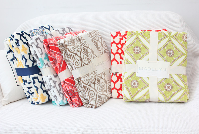 Retro European printed flannel nap cover TV sofa casual carpet thickening coral velvet blanket air conditioning blanket