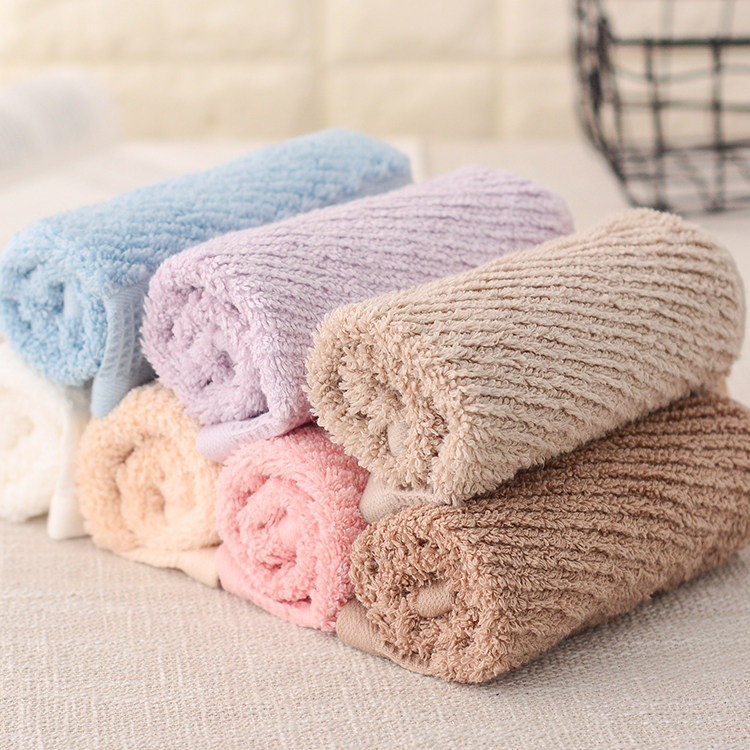 Long suede cotton wool ring small towel combed cotton square towel absorbent scrub face towels 35 * 35