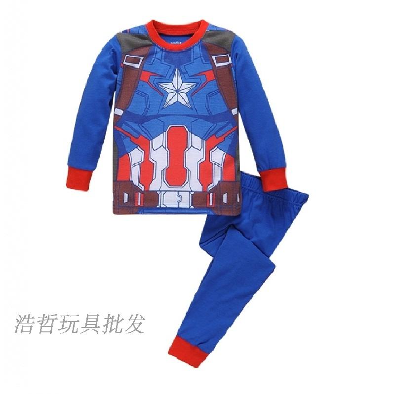 Giáng sinh sản phẩm mới cm đồ ngủ dài tay người nhện thép hiệu suất trang phục đội trưởng Mỹ trẻ em Marvel quần áo bé gái múa ba lê