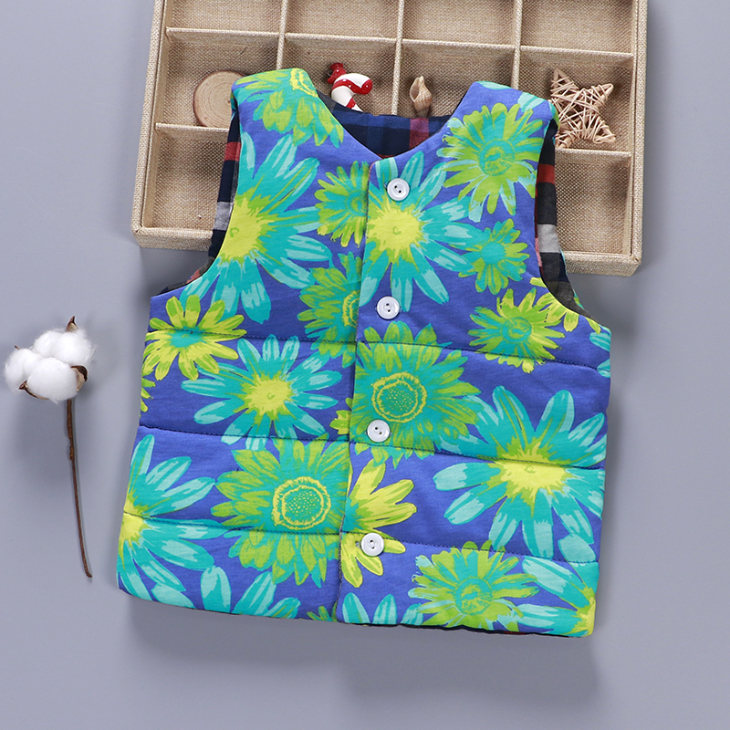 Áo mới cho bé cotton dày vest bé áo khoác gile cho bé gái