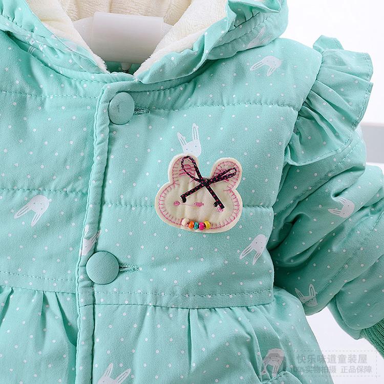 Quần áo trẻ em cho bé gái bộ đồ mùa đông dày cộng với nhung Quần áo trẻ em bằng vải cotton cho bé quần áo 0-1-2-3 tuổi ao so sinh be trai