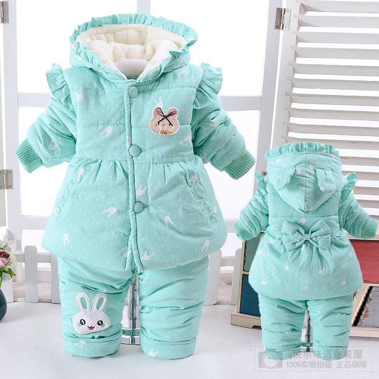 Quần áo trẻ em cho bé gái bộ đồ mùa đông dày cộng với nhung Quần áo trẻ em bằng vải cotton cho bé quần áo 0-1-2-3 tuổi ao so sinh be trai