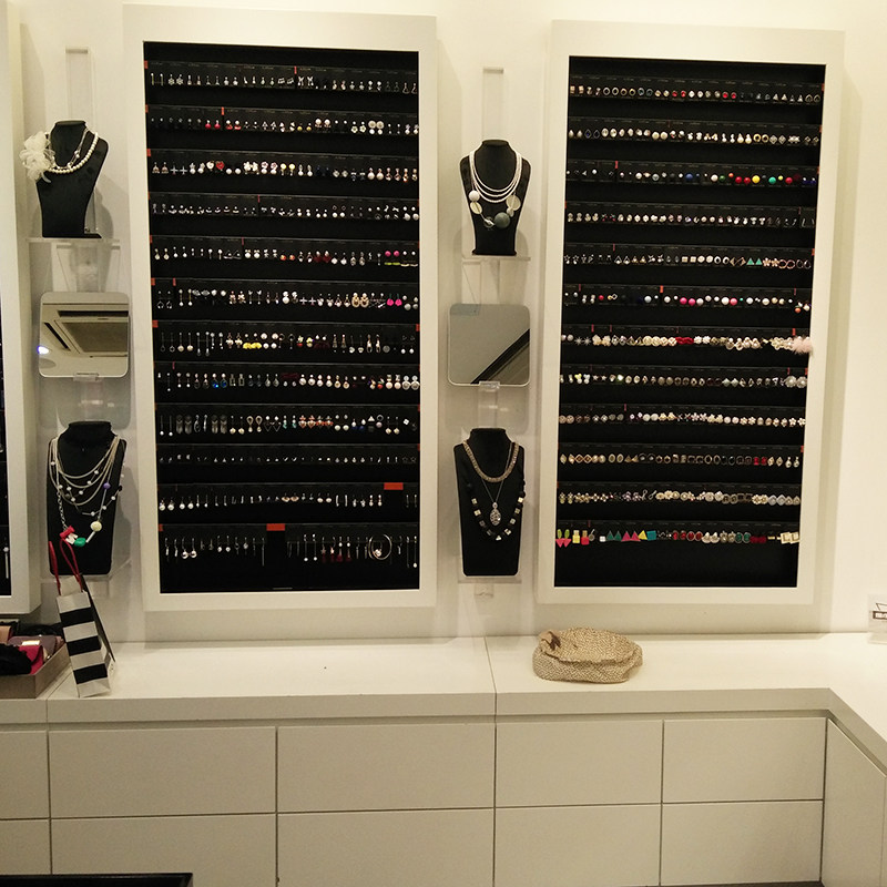 Custom counter jewelry showcase cabinet earrings stud earrings necklace jewelry shelf boutique jewelry store display cabinet baking paint cabinet