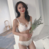 Mùa xuân và mùa hè sexy ringless trắng ngực nhỏ tụ tập trên áo ngực womens mỏng bộ ren áo ngực của Pháp. 