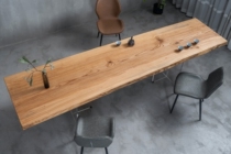 H429 white wax wood whole board modern minimalist log light lavish tea table table work 303 * 81 * 76 5 * 69 * 5