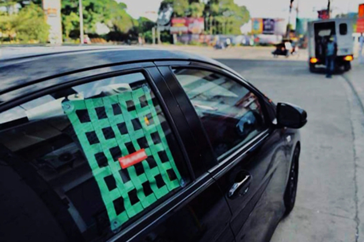 Japan JDM interior pendant car modified car racing net glass window sunshade anti-roll window style sunscreen