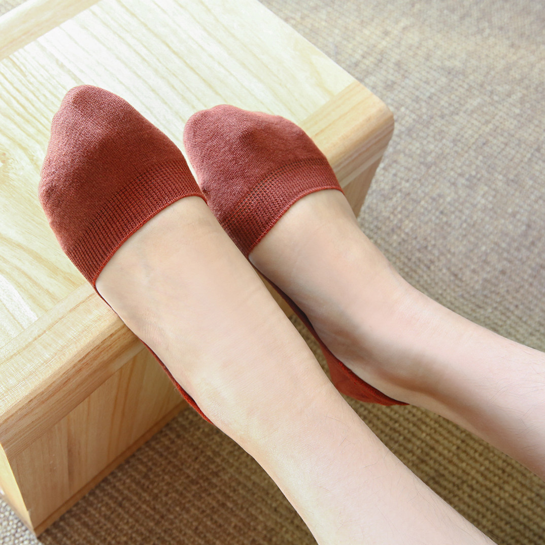 Invisible Socks Summer Retro Color Sports Light Mouth Socks Day Series Spring Autumn Cotton Socks Women Bean Shoes Socks Children Invisible Boat Socks