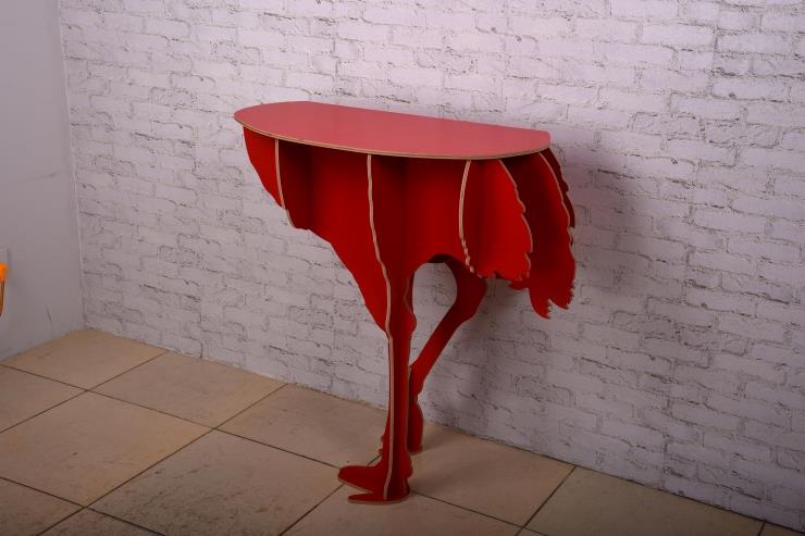 Pháp gốc Ibride khắc đà điểu bằng gỗ động vật sáng tạo đồ nội thất bên bàn hiên - Bàn / Bàn bàn gỗ 4 chân