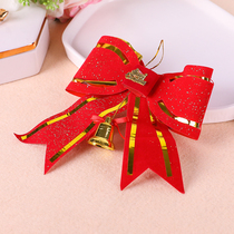 Christmas decoration red with bells bow medium Christmas tree pendant ornaments