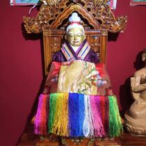 Tibetan brass like Tang Dongjiebu home offering recommended hand-painted gold with gold silk Buddha clothing height 45cm