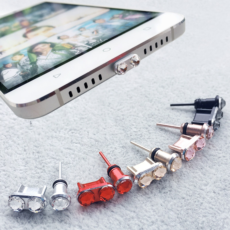 André Microusb Mobile Phone Universal Alloy Dust Plug Suitable for water drill oppo vivo headphone Concute