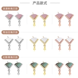 Серьги, аксессуары из жемчуга из воскового агата, S925, серебро 925 пробы