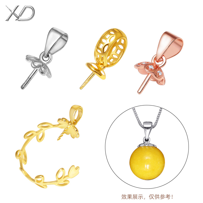 925 silver and green buckle with buckle diy accessories pendant buckle plated 18k gold and silver buckle inlaid emerald jade buckle honey wax buckle