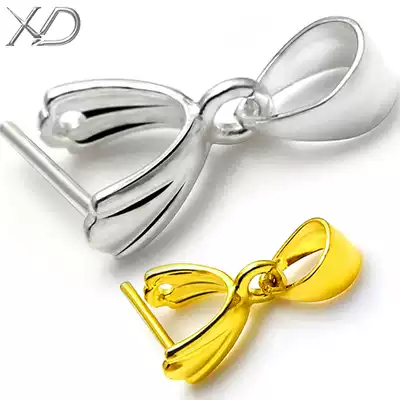 S925 silver buckle buckle Crystal Jade clip Jade buckle Jade buckle Jade melon seed belt head necklace buckle accessories