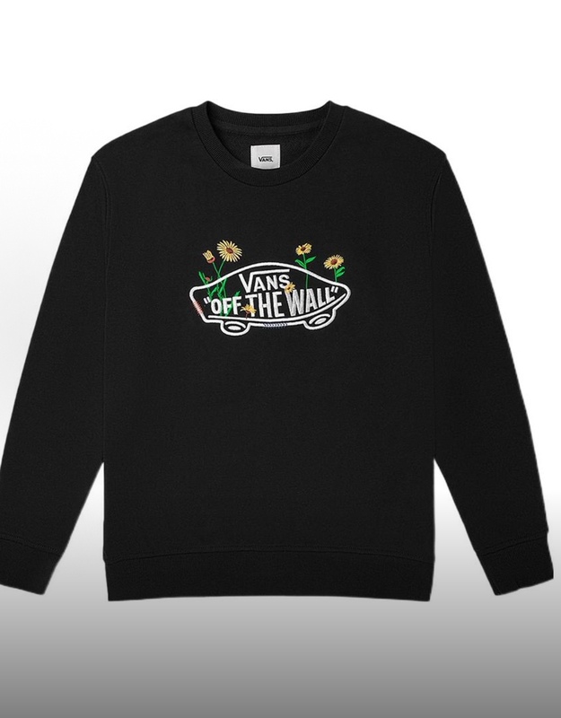 Vans Women's Spring and Autumn Sports Casual Loose Round Neck Pullover Knit Sweatshirt Without Fleece and Embroidered Vans Women's Spring and Autumn Sports Casual Loose Round Neck Pullover Knit Sweatshirt Without Fleece and Embroidered