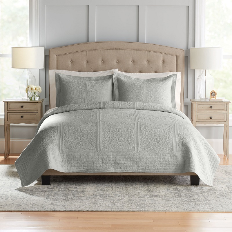 giường mùa đông quilting bông Âu Mỹ bao gồm ba mảnh hè rắn là một trong những mảnh bông khăn trải giường tấm bông - Trải giường thảm lông cừu trải giường