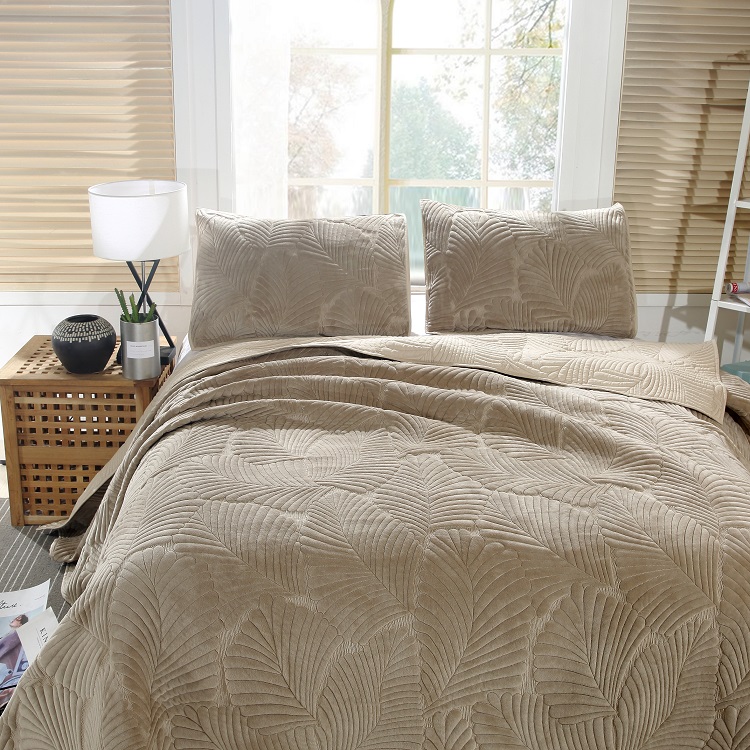 Xuất khẩu da lộn thêu quilting bởi phiên bản AB trải giường ba bộ chăn ga gối châu Âu chăn bông trải giường drap giường đẹp