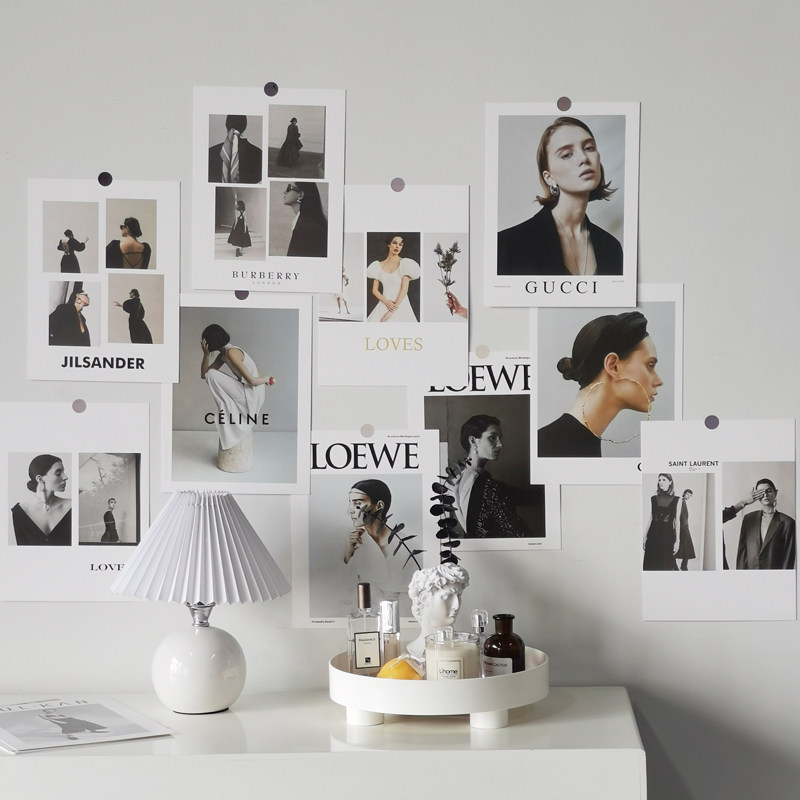 ins cards English big cards magazines cover cardboard photo-props Ornament Cosmetics shoot Photographic Background Paper 