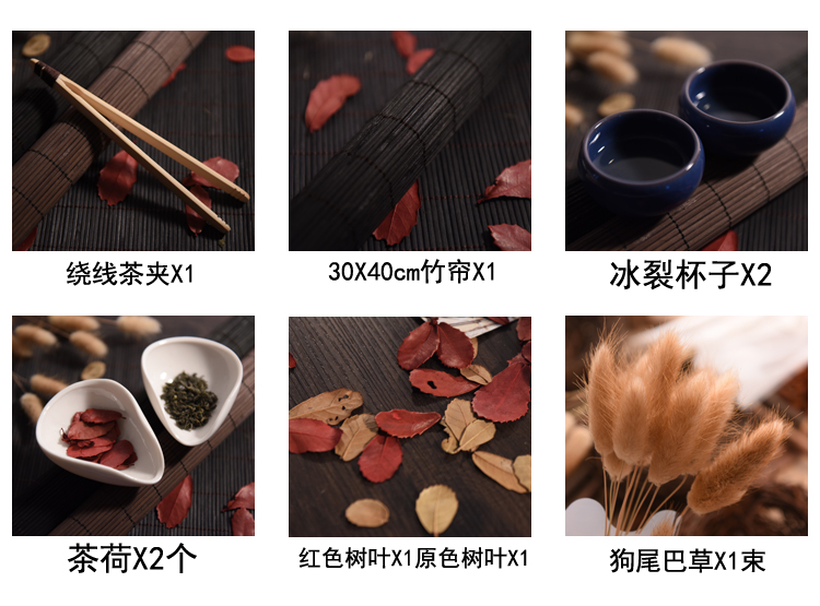 Retro tre tre tự nhiên muỗng trà trà bộ tre clip hạt thực phẩm chụp đạo cụ trà ảnh bình thủy tinh pha trà