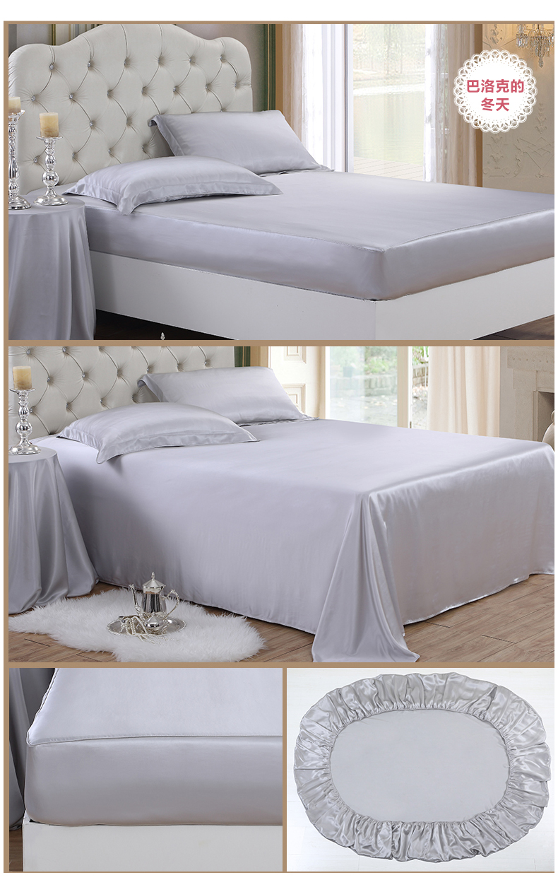 Jia Sili doanh nghiệp giường tấm lụa 100 tằm tơ đôi don giường bedspread dày đặt Chuangbao - Trang bị Covers ga chun trải giường	