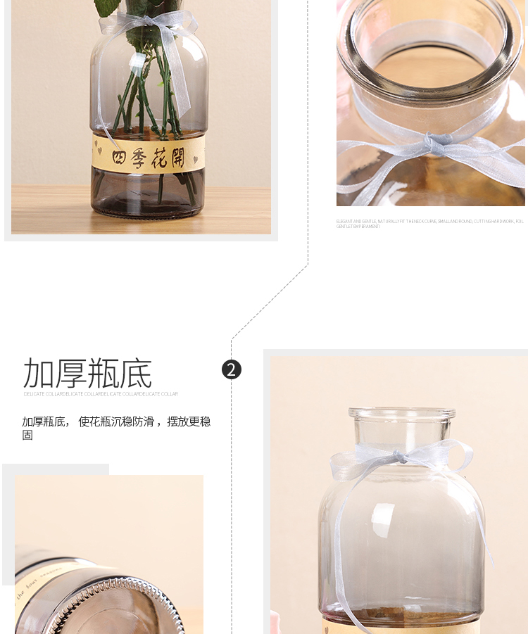 Sáng tạo châu Âu gradient thủy tinh bình thủy canh cây xanh lily lily sao bình hoa phòng khách cắm hoa - Vase / Bồn hoa & Kệ giỏ treo hoa