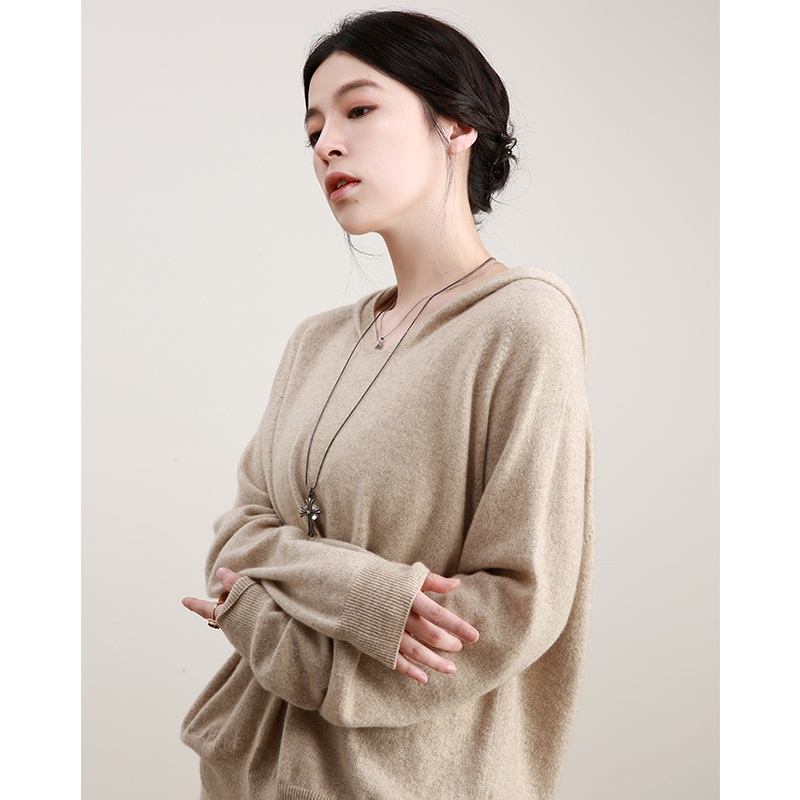 NZ seamlessly integrates 100 % pure cashmere R0W wind V collar capsule cashmere sweater autumn sleeve knit sweater