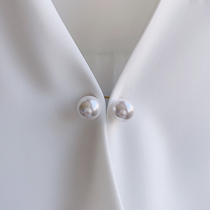 Dress waist change small anti-light open jacket Bead pin bib pants non-slip neckline brooch pin