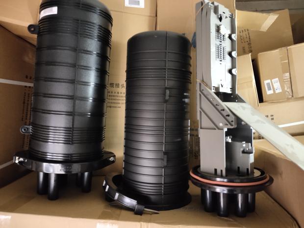 144-core ribbon cap type 288-core ribbon 12-core one-piece drum joint box one in 6 out single-ended connector box