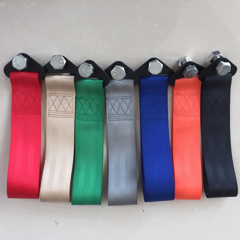 Car trailer rope trailer belt modified personalized traction belt surround front bumper trailer with hook decoration traction rope