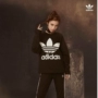 Logo lớn của Adidas / Cỏ ba lá thể thao rộng rãi áo len cổ tròn áo len áo thun DH3129 - Thể thao lông cừu / jumper áo nỉ
