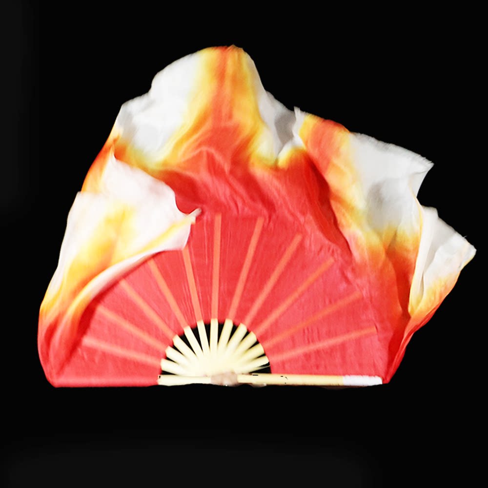 Fish Leap Longmen true silk dance fan children match props fan water jubilation for pupils dancing fans