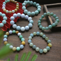 Special clearance natural A goods jade bracelet lantern jade beads hand string Jade Bracelet Mens and Womens Big beads