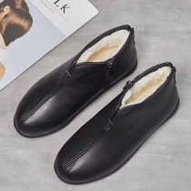 Winter Old Beijing High Help Cotton Shoes Men And Women Shoes Thickened Warm Pure Wool Integrated Mom Shoes Casual Snowy Cotton Shoes