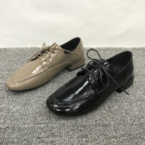 European Standing Womens Single Shoes 2020 Autumn Models Genuine Leather Breaking Code Round Head Lacing Fashion 100 Hitch Heel Casual Little Leather Shoes