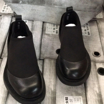 Foreign Trade Breaking Yard handling genuine leather 2022 new women shoes European and American Inn wind set foot comfort minimalist Tide Leather Heel leather heel