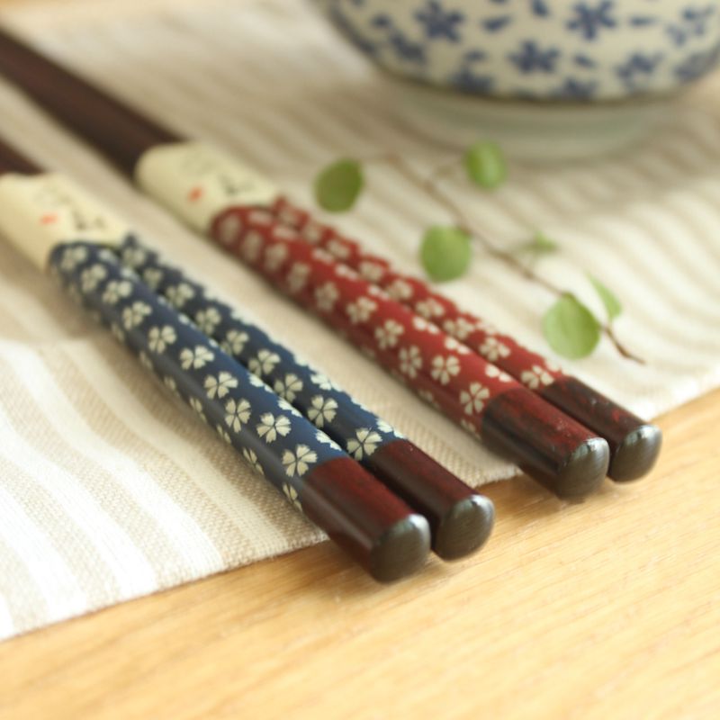 April Cherry Blossom Solid Wood Home Chopsticks Non-slip Anti-Mildew Creative Personality Cute Suit Quick Zig Upscale Unmouldy