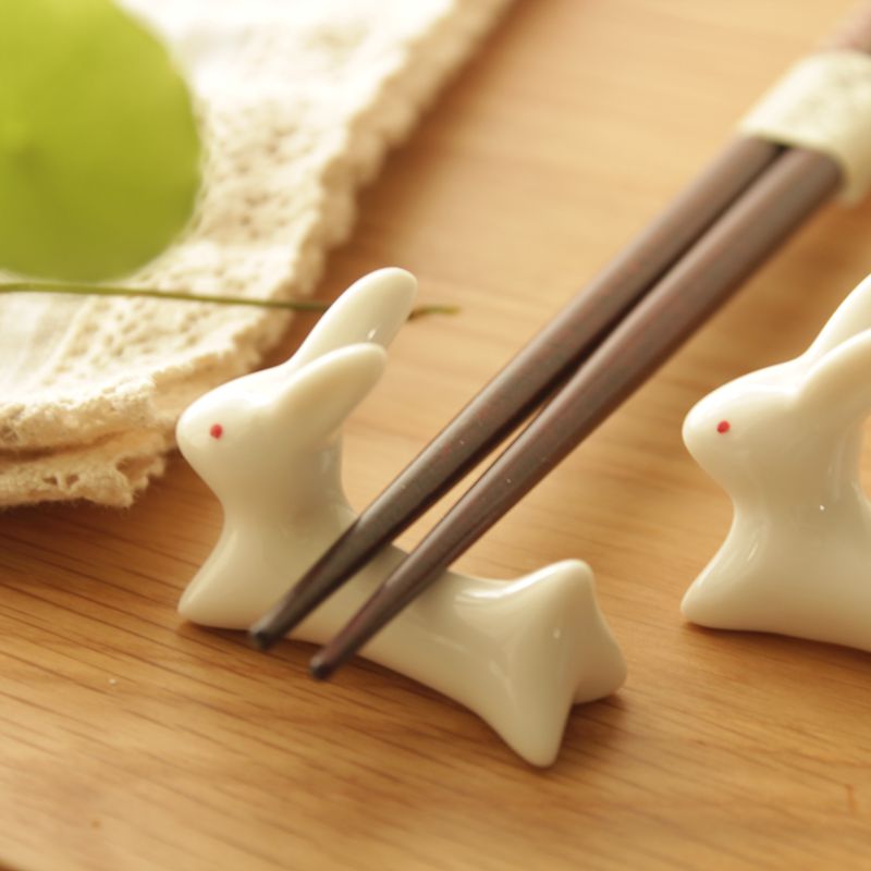 Creative Ceramic Rabbit Chopstick Chopsticks Pillow Lovely Mini Small Accessories Zakka Grocery