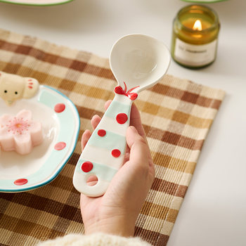 Siyue hand-painted underglaze colored household large soup spoon