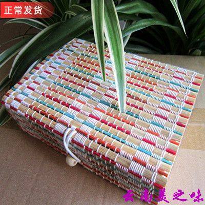 Vietnam's new imported handmade bamboo woven bamboo curtain Bamboo Basket Needlethread Box Debris Box Pu'er Brick Tea Box