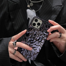 Чехол для телефона 个性立体黑色适用15pro苹果14promax手机壳iphone15女款13/12硅胶