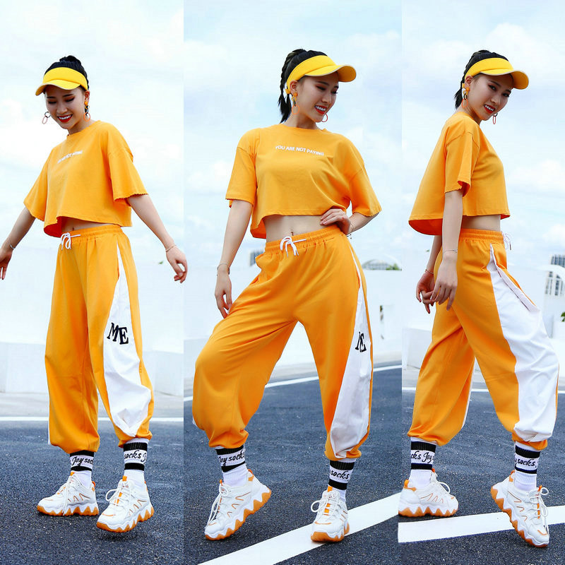 Summer jazz dance dress sports leisure fashion suit dance clothesDance clothesDance hiphop street dance outfits
