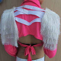 Korean dance jazz dance costumes womens group performance costumes kpop dance jazz tops womens tassel shoulder accessories dance performance costumes