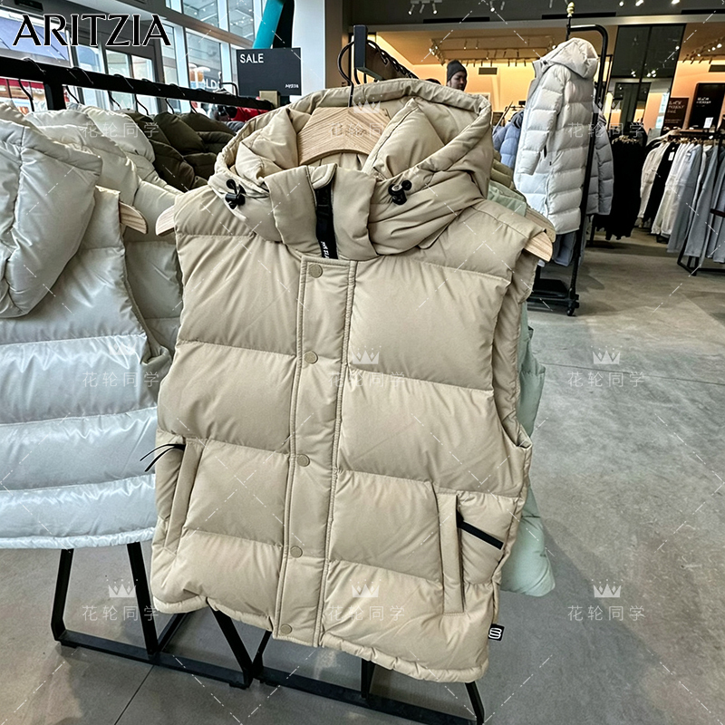Canada Aritzia Women's down Vest 4.5 Grid Super Puff Matte 90% White Goose down Puffer Vest