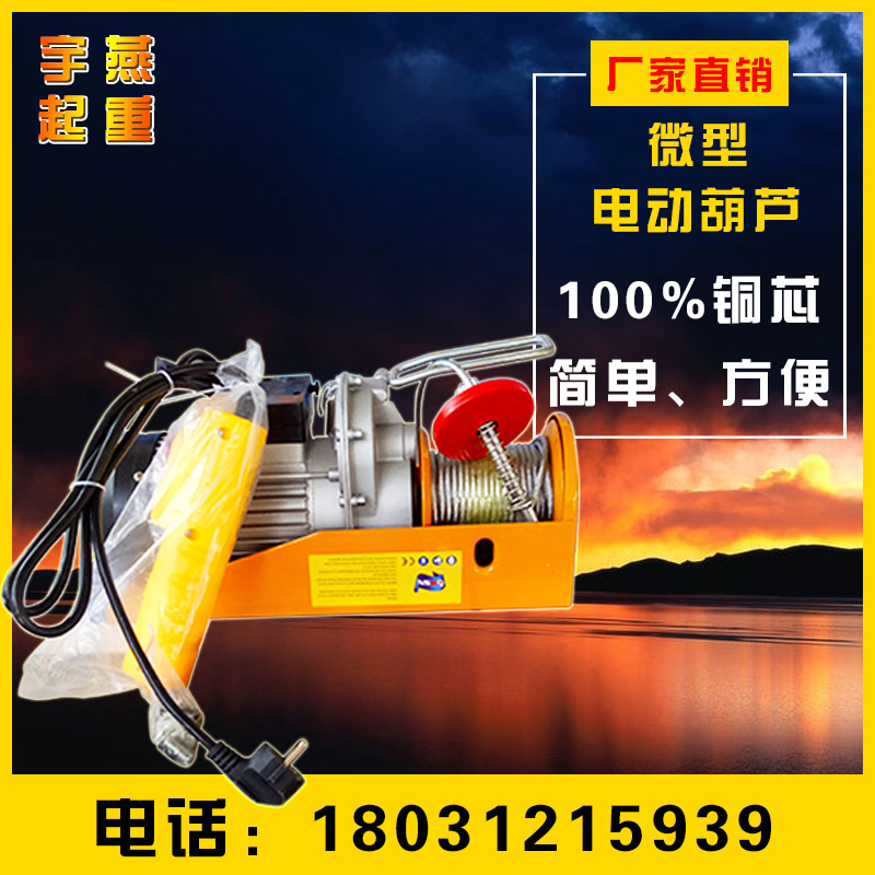 Micro electric crane 220v home with sports car 200kg400kg hoist household small crane electric crane