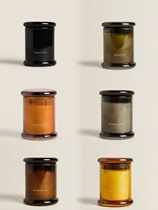 ZARA HOME Basil Luminous Leather Cedar Wood White Lotus Eternal Musk Scented Candle