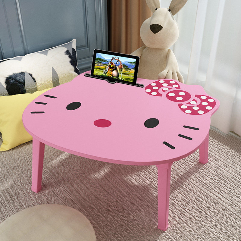 Laptop table bed with foldable cute student dormitory desk writing small table cartoon study table