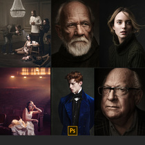 Commercial portrait studio photography video tutorial foreign portrait Rembrandt art pose lighting fill light and post-production