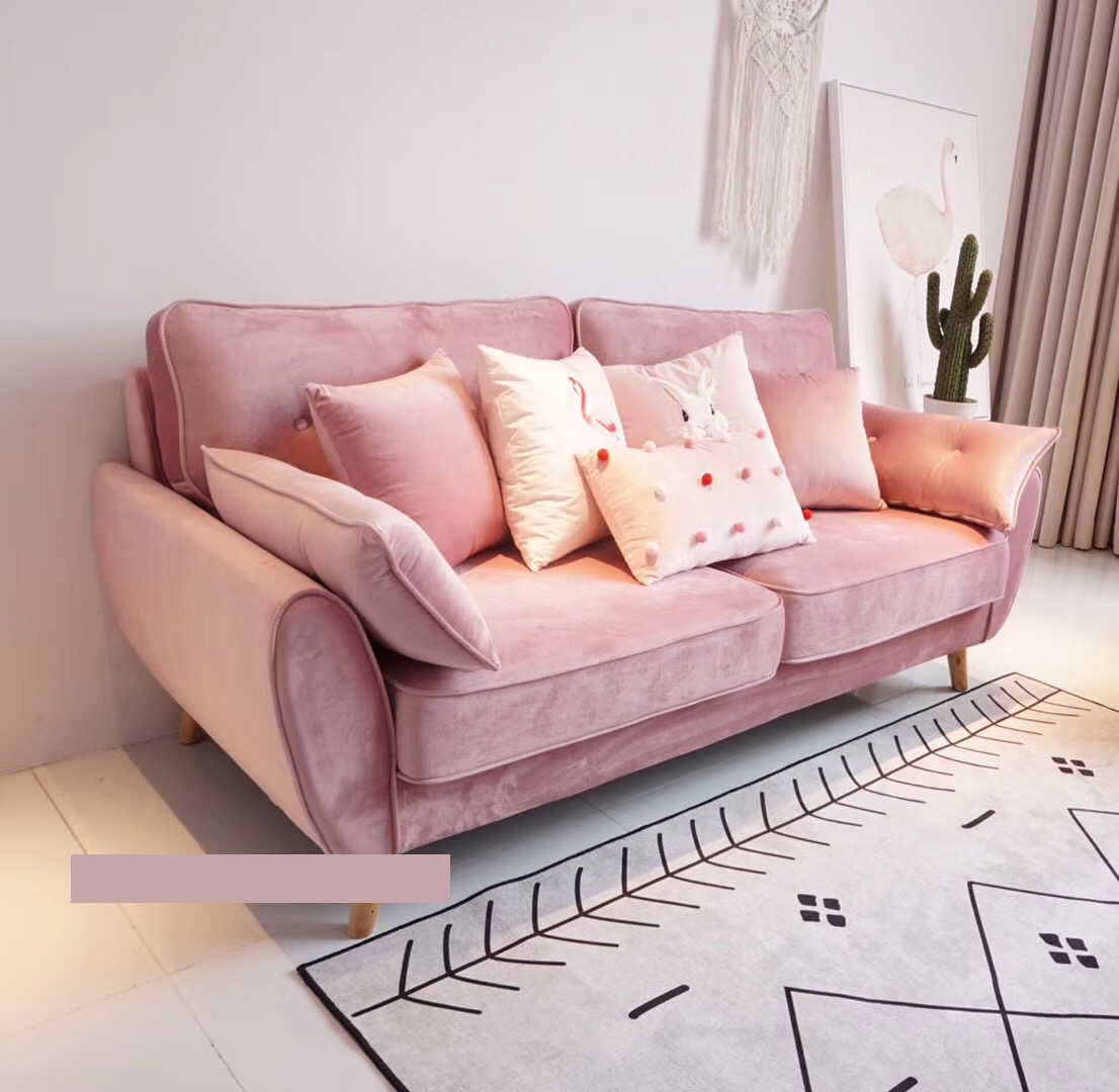 Gối màu hồng công chúa gió dễ thương cô gái trái tim đệm Bắc Âu flamingo lưới màu đỏ sofa ôm gối - Trở lại đệm / Bolsters gối kèm chăn