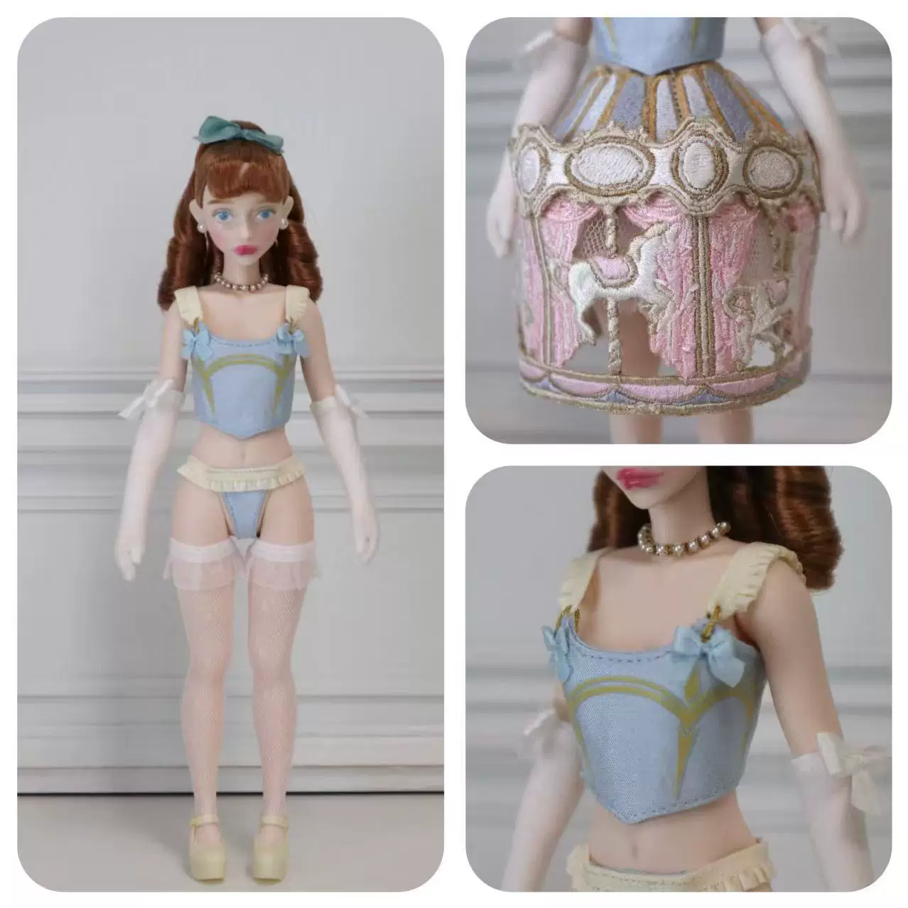Simon Yuen вышитая трёхмерная Carousel тканевый костюм 1/6 детская одежда BJD Blythe детская одежда