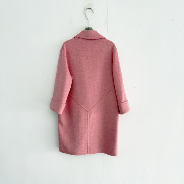 The Same Style as the Mall's Tja9068 New Model for Women in 2025, Fashionable Loose-Fitting, Versatile Double-Sided Wool Coat for Winter
